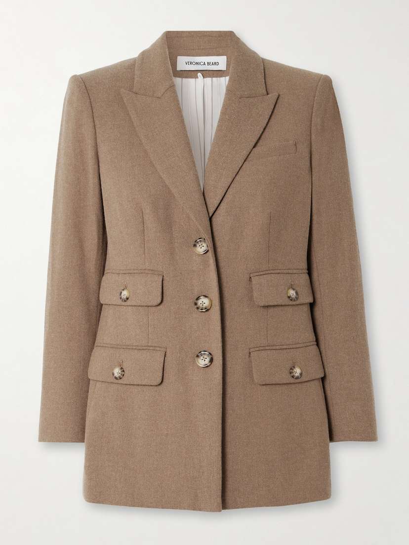 Veronica Beard Nalani Dickey Brushed-twill Blazer