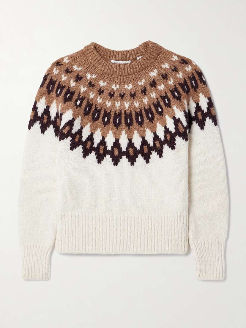 Veronica Beard Anne Fair Isle Alpaca-blend Sweater
