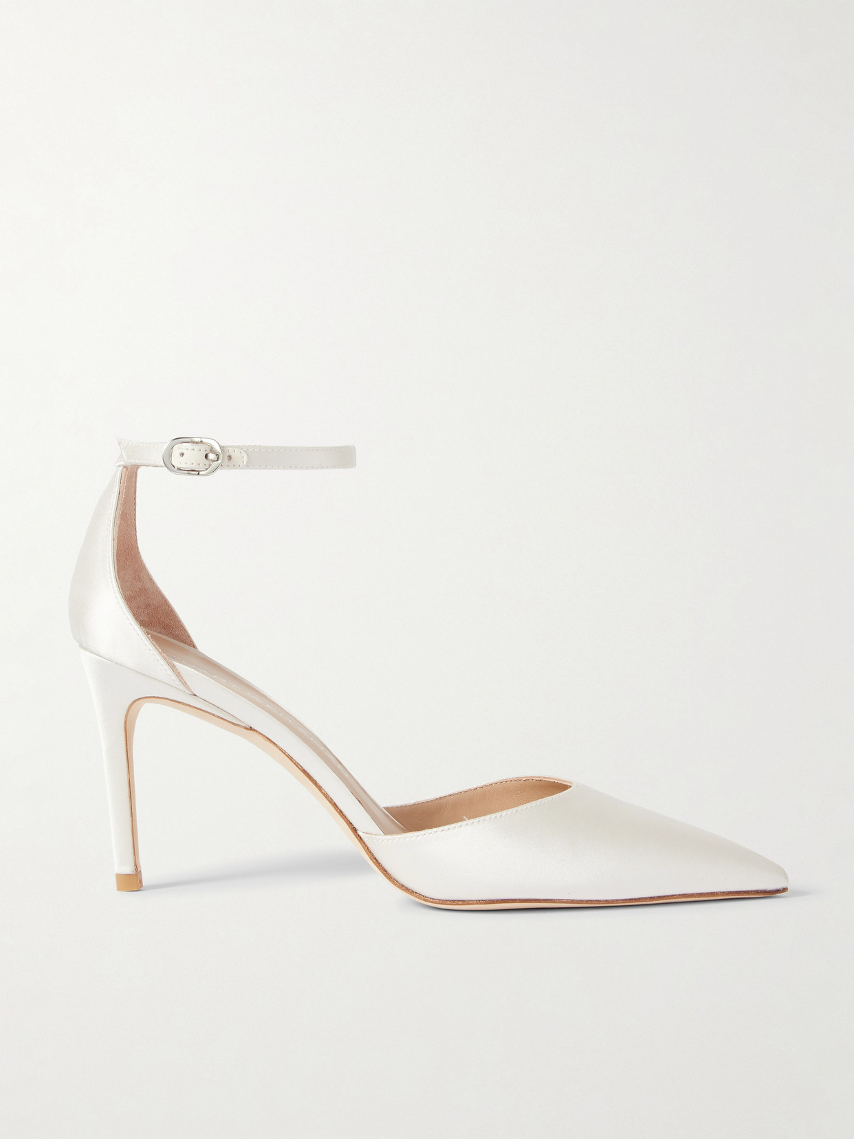 Stuart Weitzman Stuart Satin Pumps In Cream