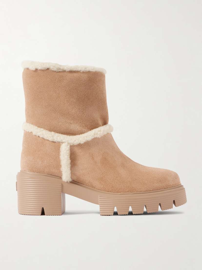 Stuart Weitzman Lennox Shearling Ankle Boots