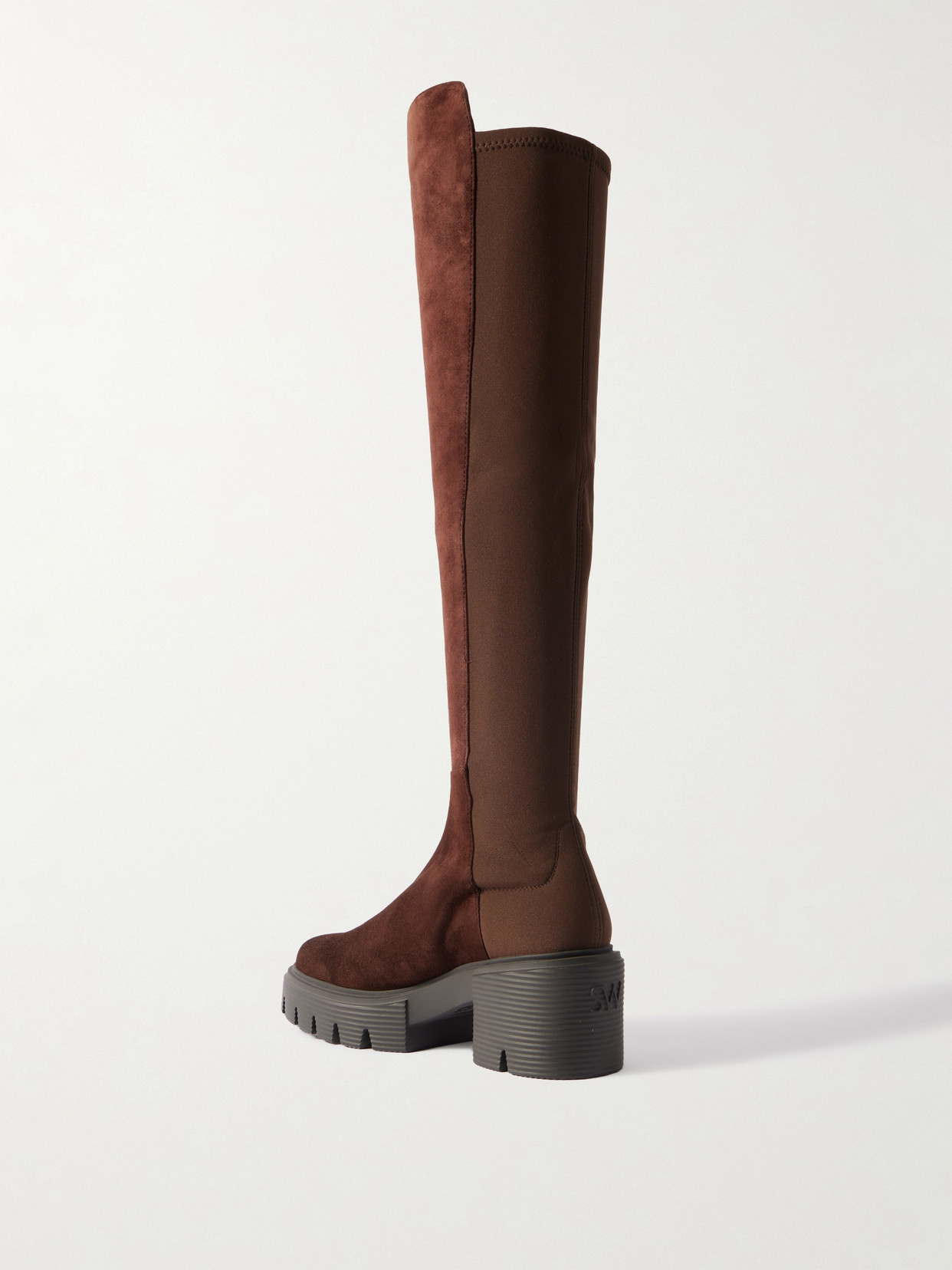Stuart Weitzman 5050 Soho Suede Knee Boots In Brown