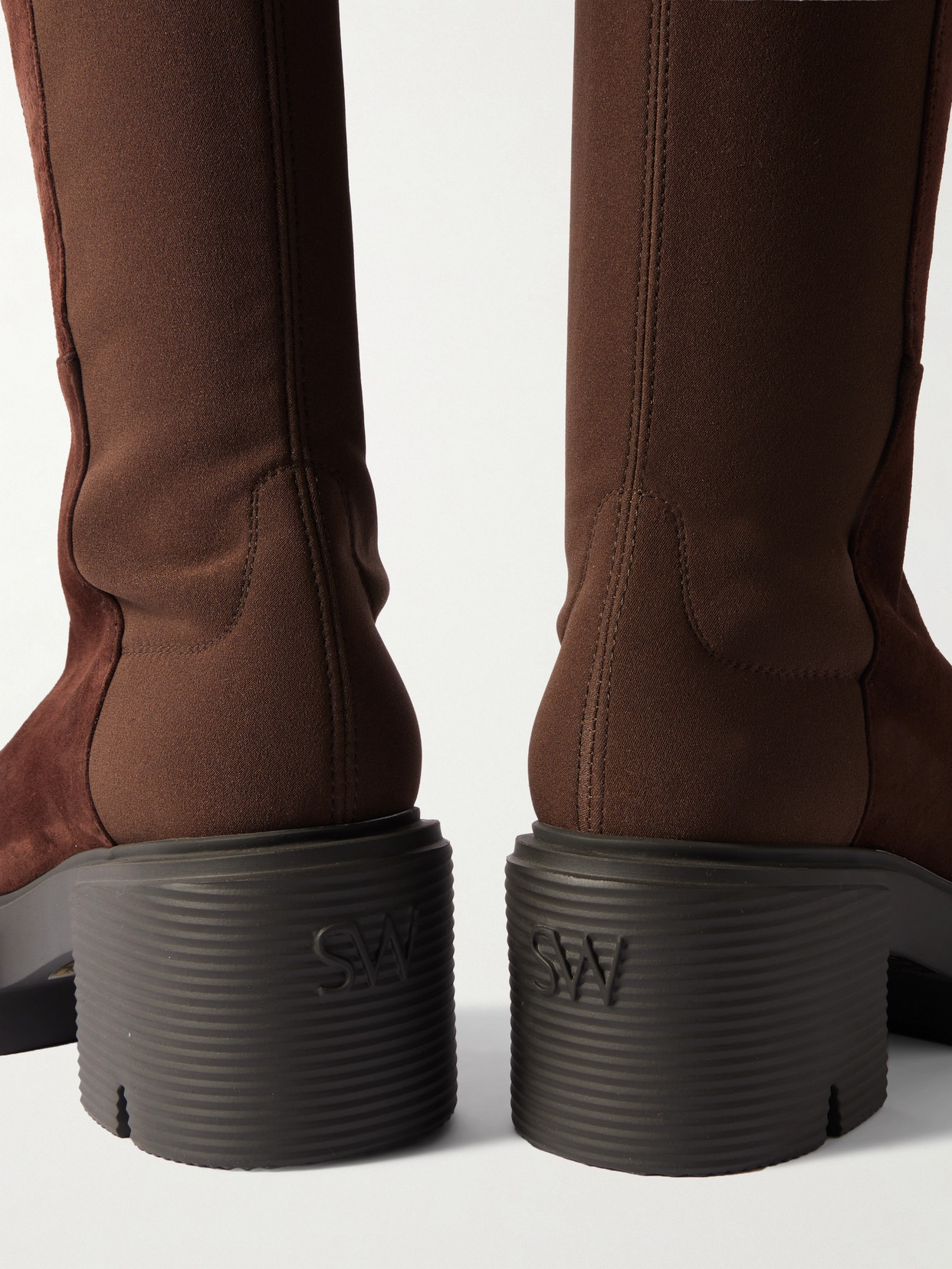Stuart Weitzman 5050 Soho Suede Knee Boots In Brown