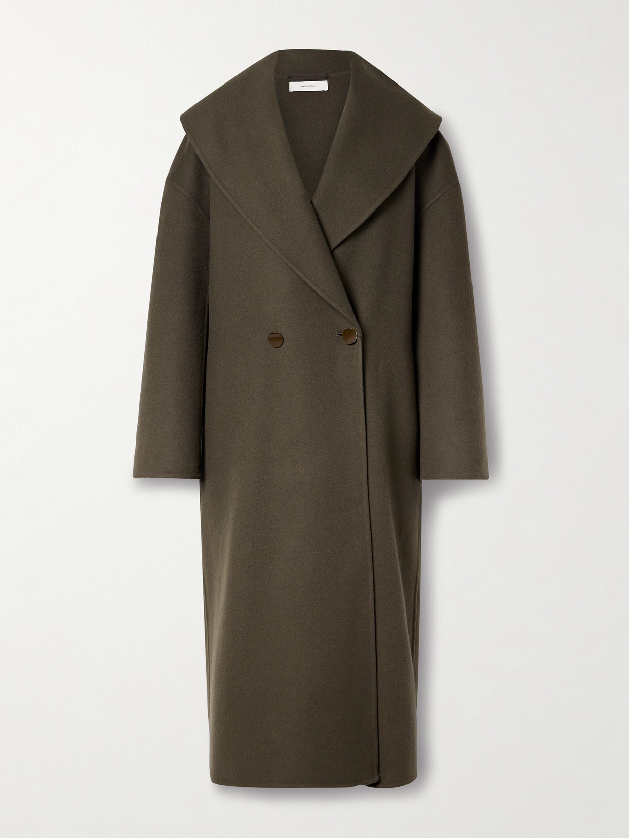 FFORME - Carlson Double-breasted Wool Coat - Green