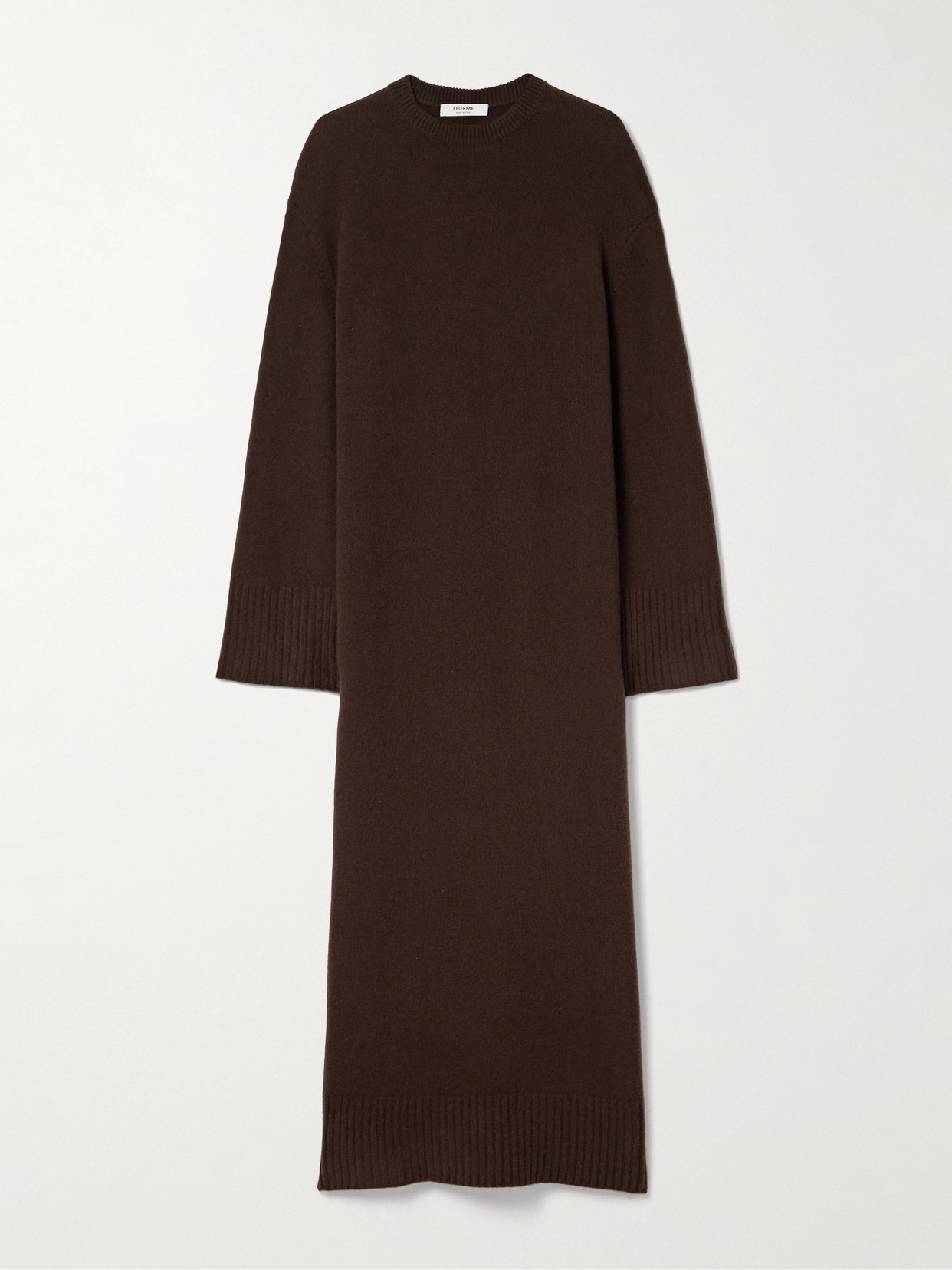 FFORME - Ainsley Ribbed Wool And Cashmere-blend Maxi Dress - Brown