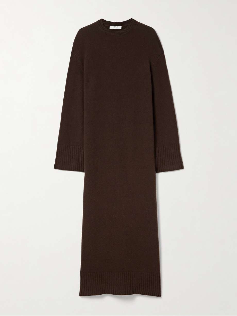 ainsley ribbed wool and cashmere-blend maxi dress