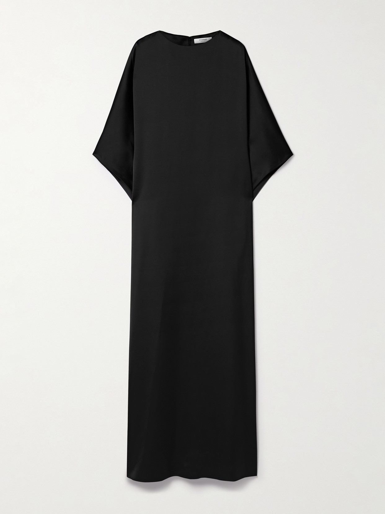 Fforme Devora Satin-twill Maxi Dress In Black