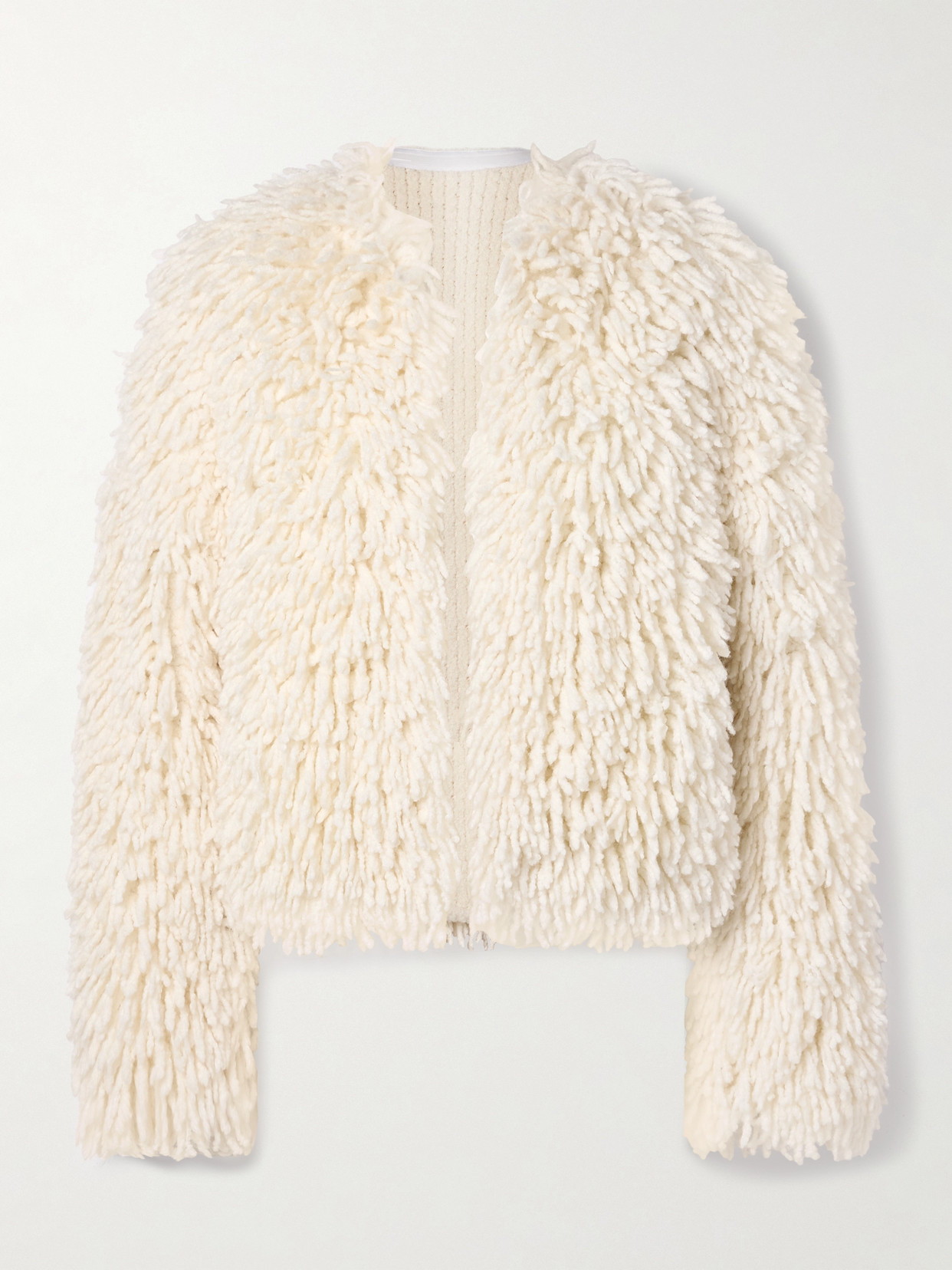 Fforme Van Merino Wool-blend Jacket In Cream