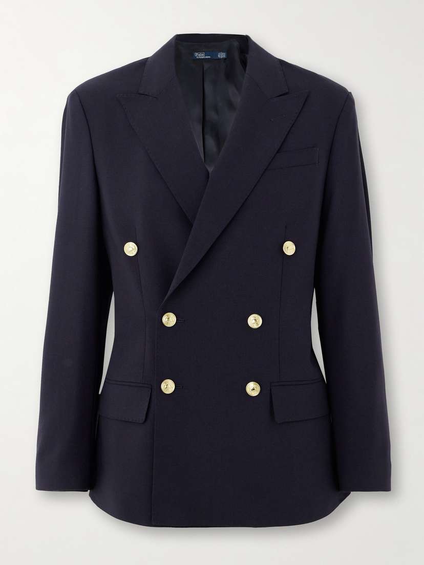 Polo Ralph Lauren Double-breasted Wool-blend Blazer