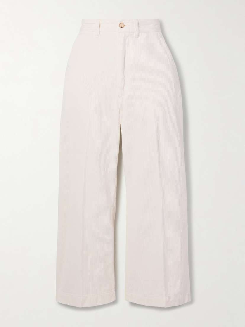 Polo Ralph Lauren Cropped Cotton-corduroy Wide-leg Pants