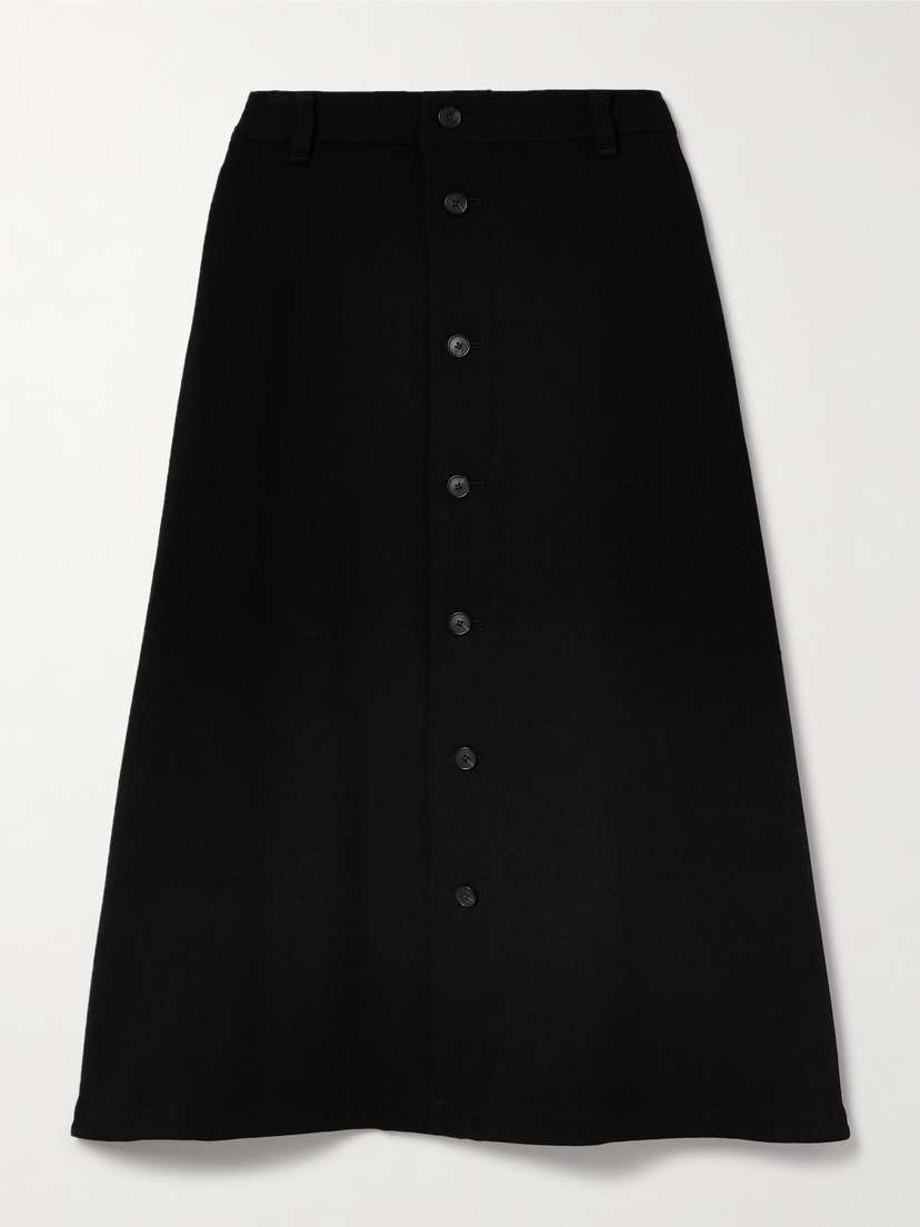 Polo Ralph Lauren Wool-crepe Midi Skirt