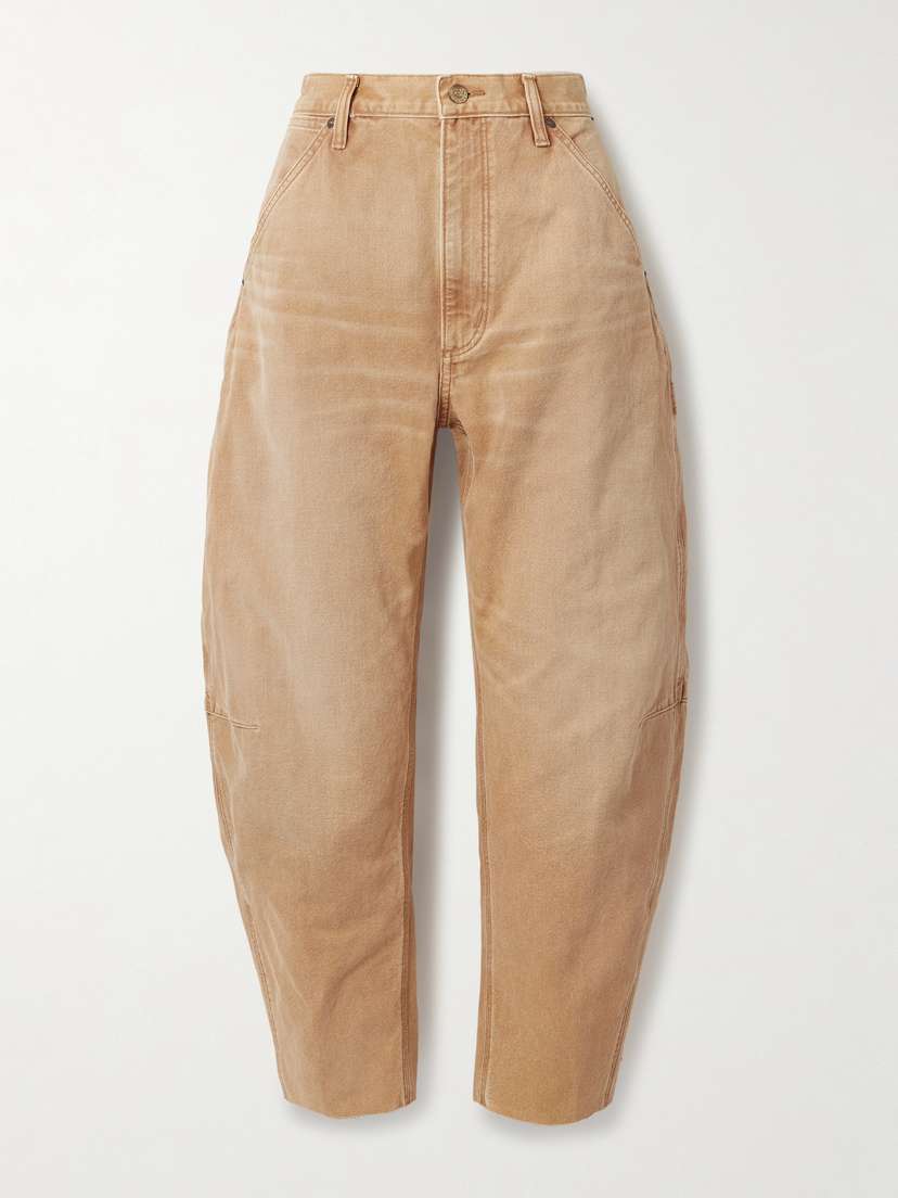 Polo Ralph Lauren Cropped Cotton-canvas Barrel-leg Pants