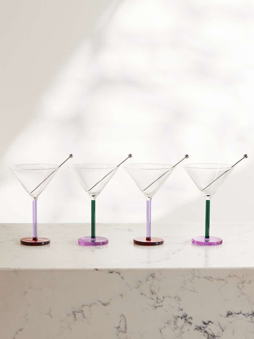 Sophie Lou Jacobsen Piano Set Of Four Glass Cocktail Coupes