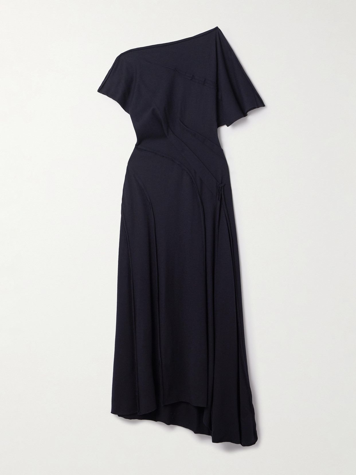 Jason Wu Collection - Asymmetric Paneled Wool-jersey Maxi Dress - Blue