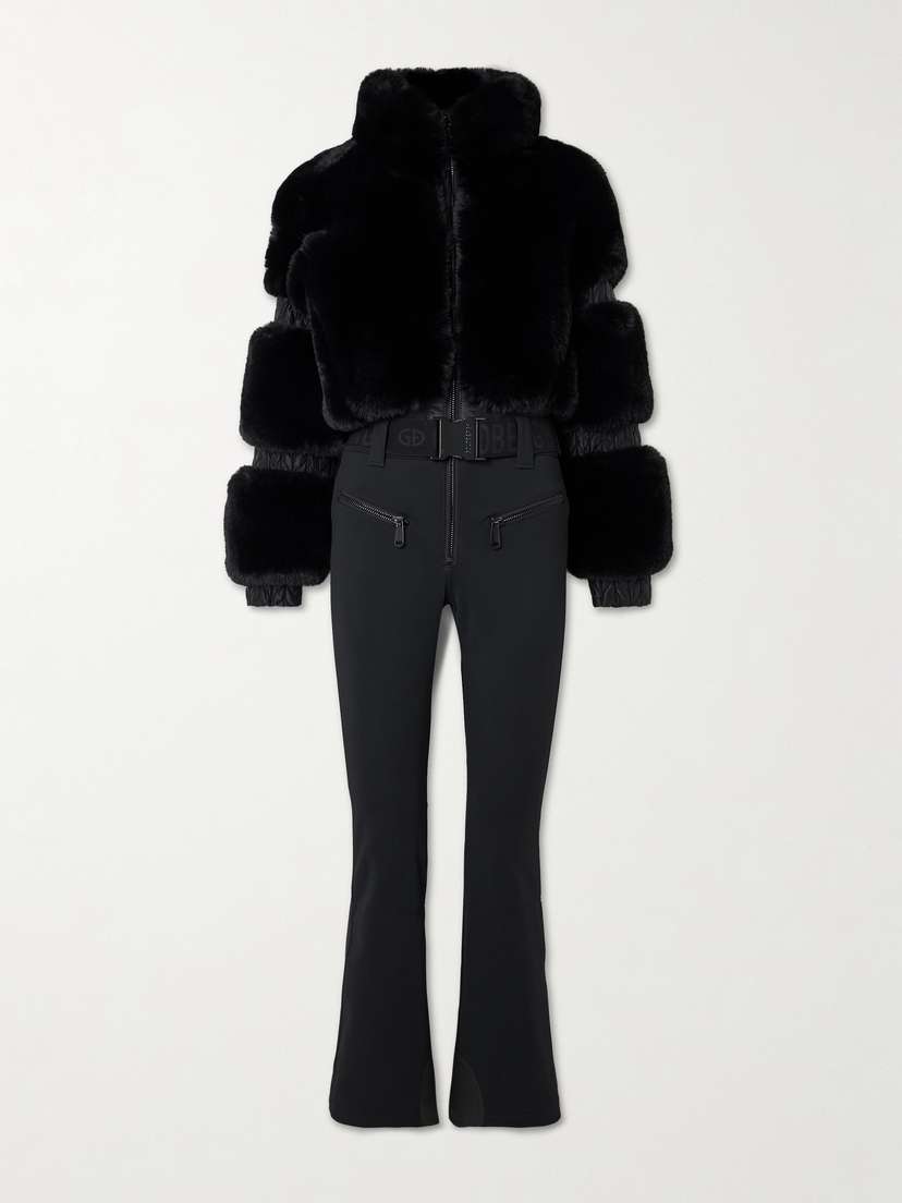 Goldbergh Lieke Belted Faux-fur Ski Suit