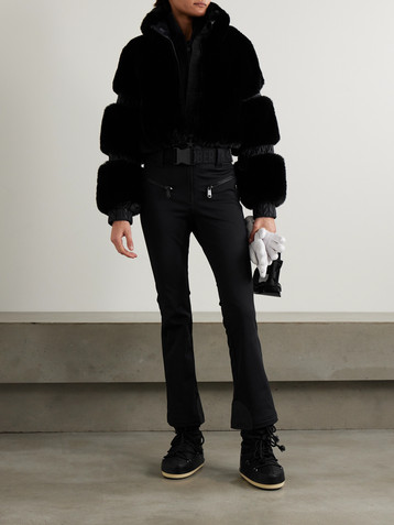 GOLDBERGH Lieke belted faux-fur ski suit