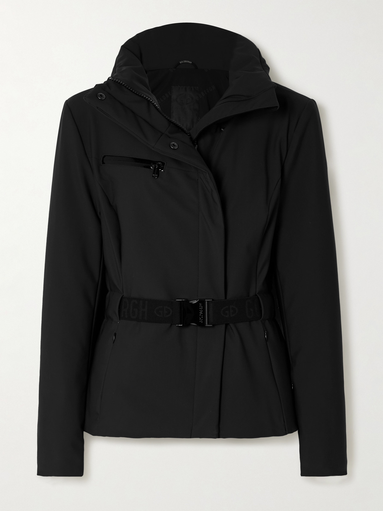 Goldbergh Elegante Belted Ski Jacket In Black