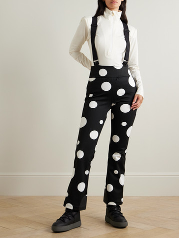 GOLDBERGH Ballon printed bootcut ski salopettes