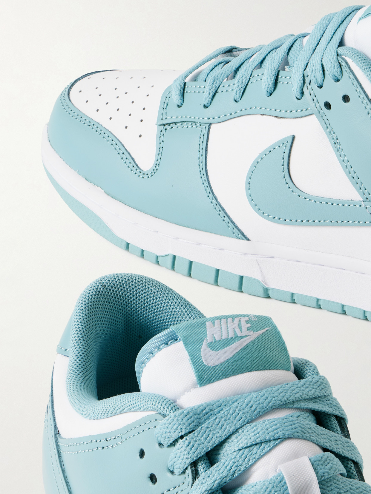 Nike Dunk Low Retro Leather Sneakers In Blue