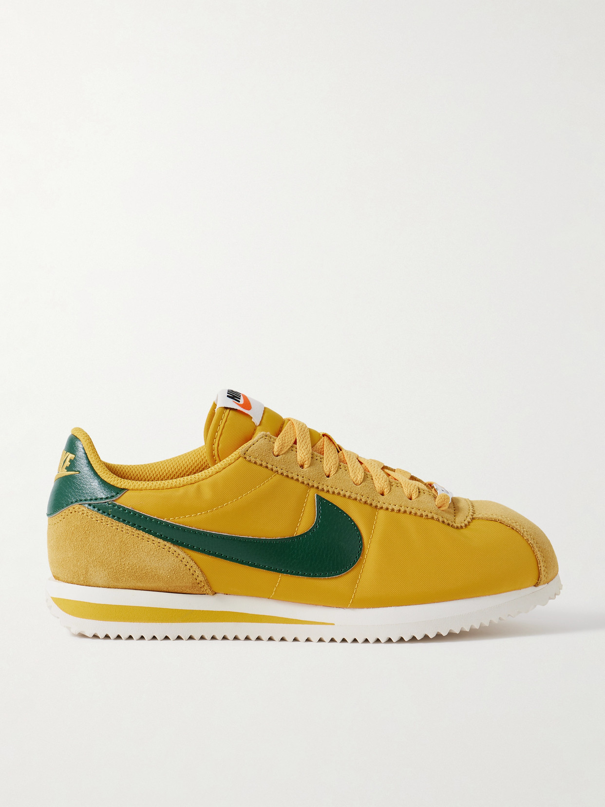 Nike - Cortez Leather And Suede-trimmed Shell Sneakers - Yellow