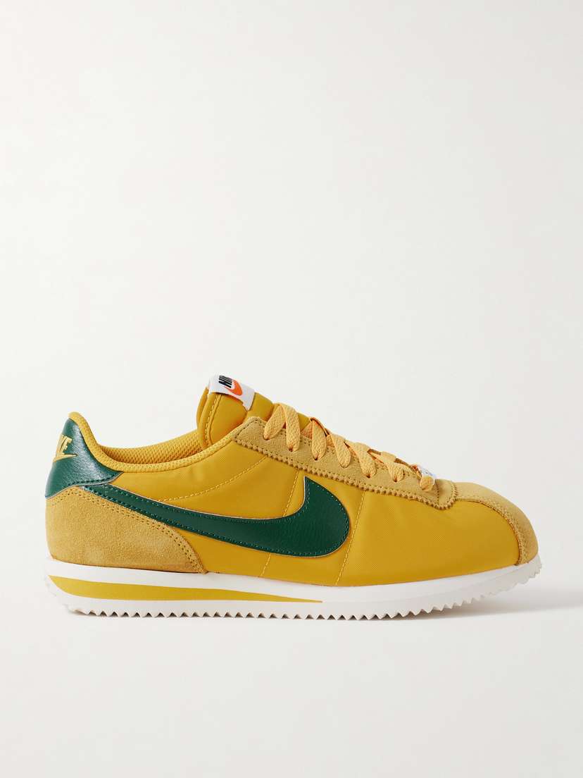 Nike Cortez Leather And Suede-trimmed Shell Sneakers