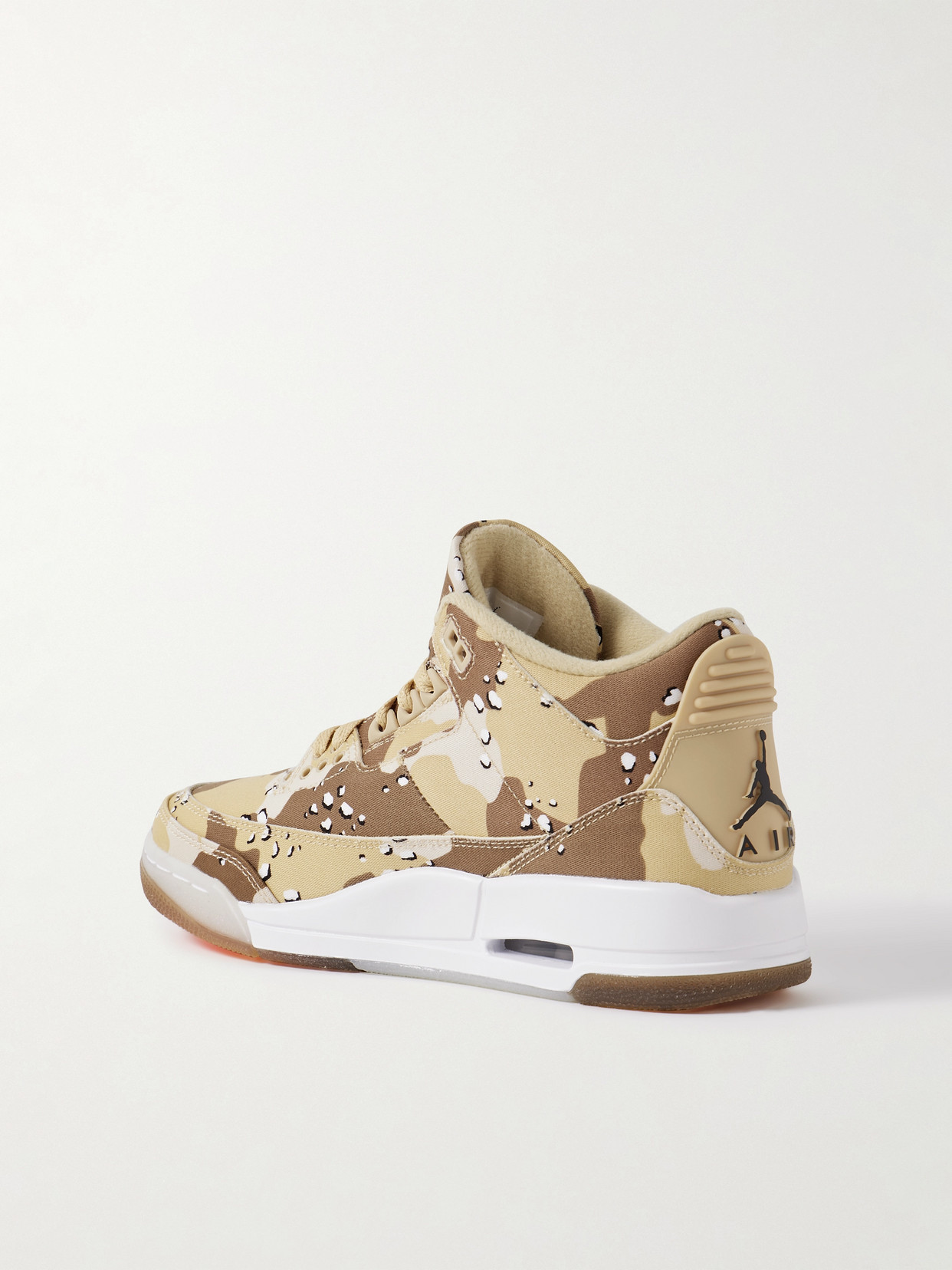 Nike Air Jordan 3 Retro Tex Printed Canvas High-top Sneakers In Brown