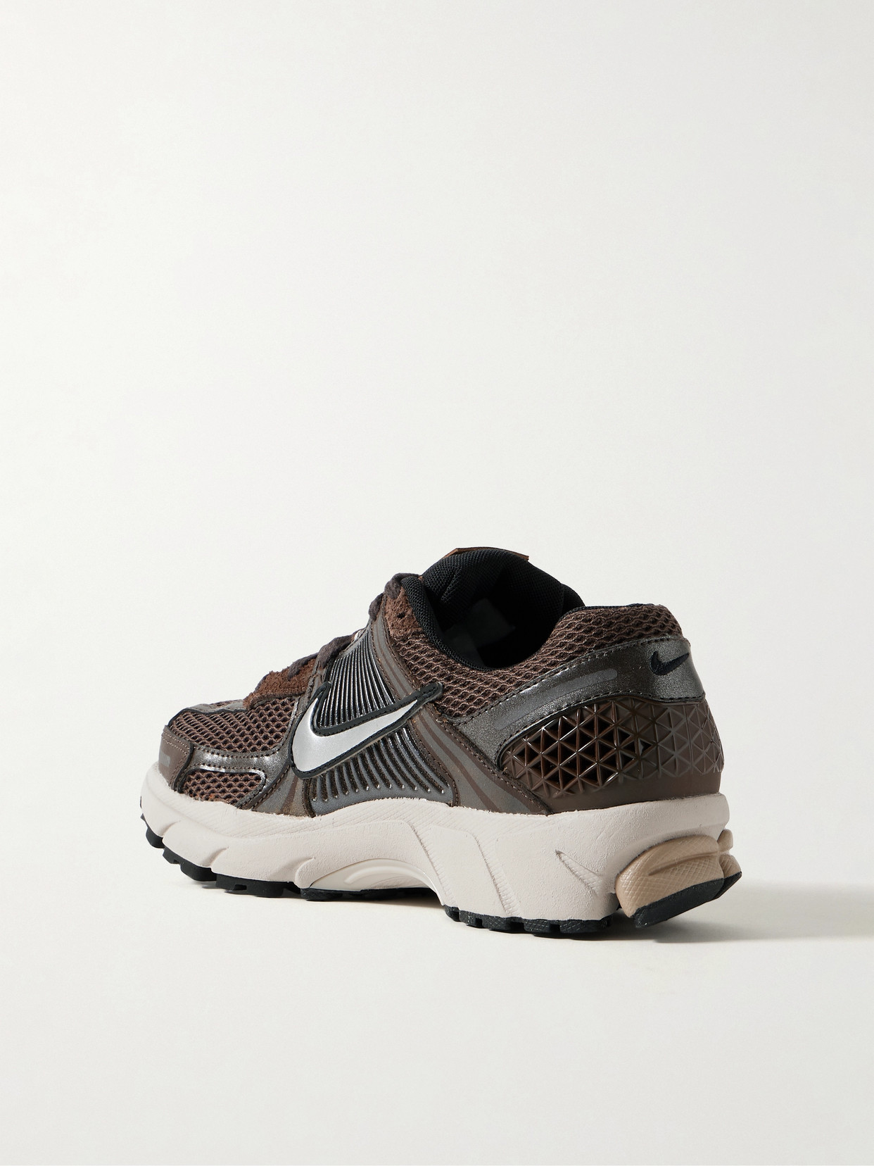 Nike Zoom Vomero 5 Leather And Suede-trimmed Mesh Sneakers In Brown