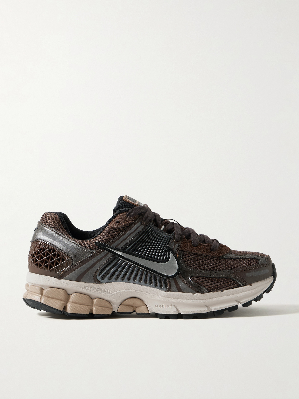 Nike Zoom Vomero 5 Leather And Suede-trimmed Mesh Sneakers In Brown