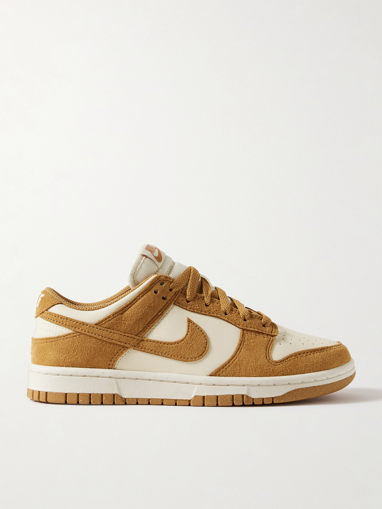 Nike Dunk Low Suede And Leather Sneakers In Brown