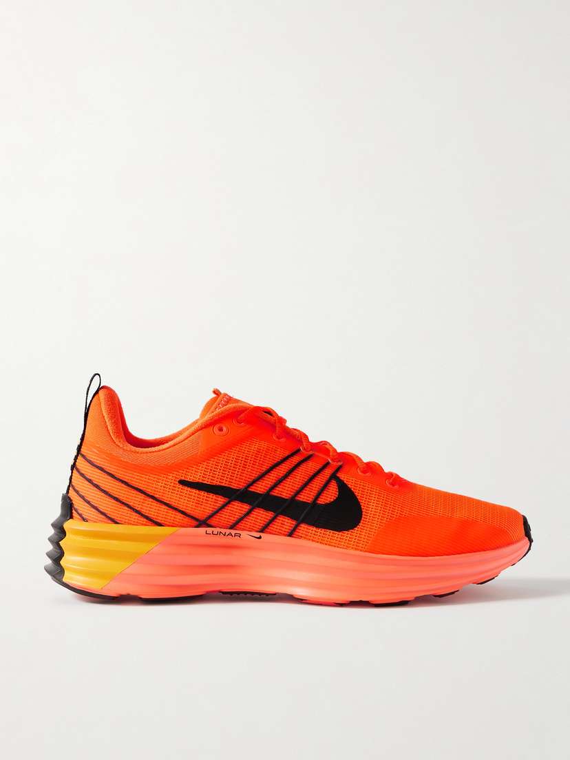 Nike Lunar Roam Rubber-trimmed Neon Mesh Sneakers
