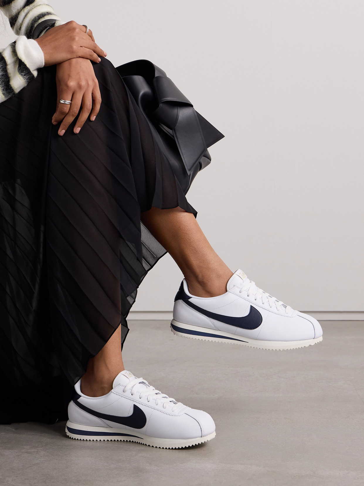 Nike Cortez Olympic Leather Sneakers In White