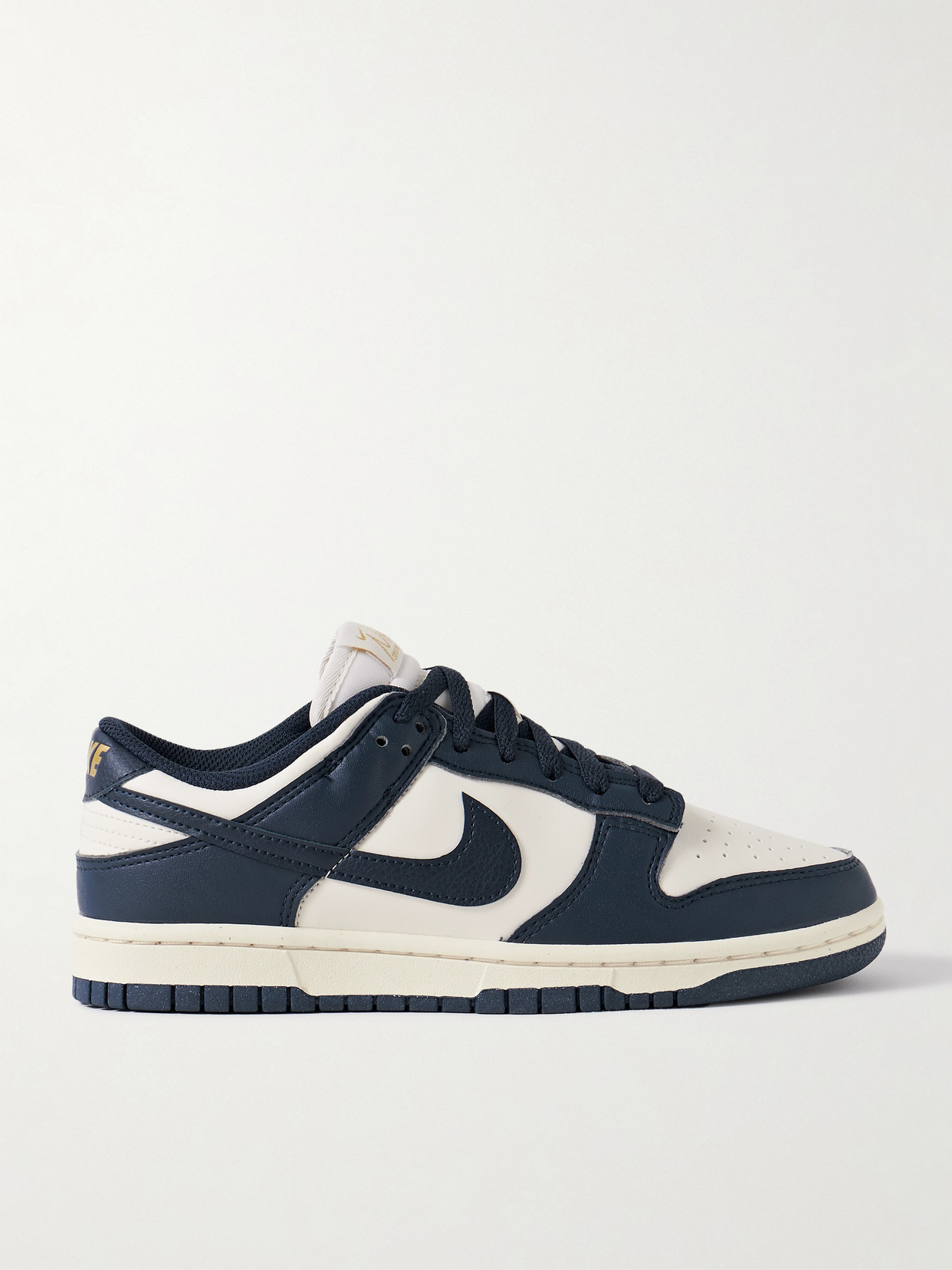 Nike Dunk Low Faux Leather Sneakers In Blue