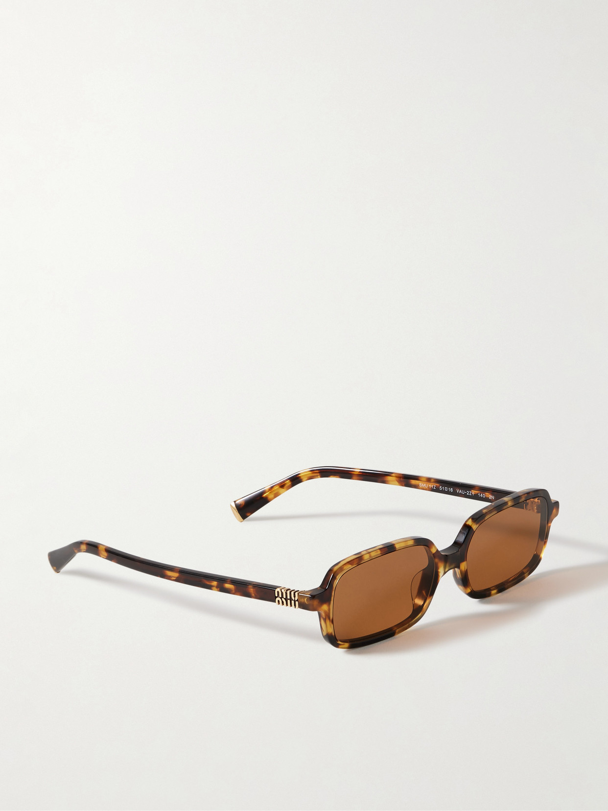 Miu Miu Rectangular-frame Tortoiseshell Acetate Sunglasses In Tortoiseshell