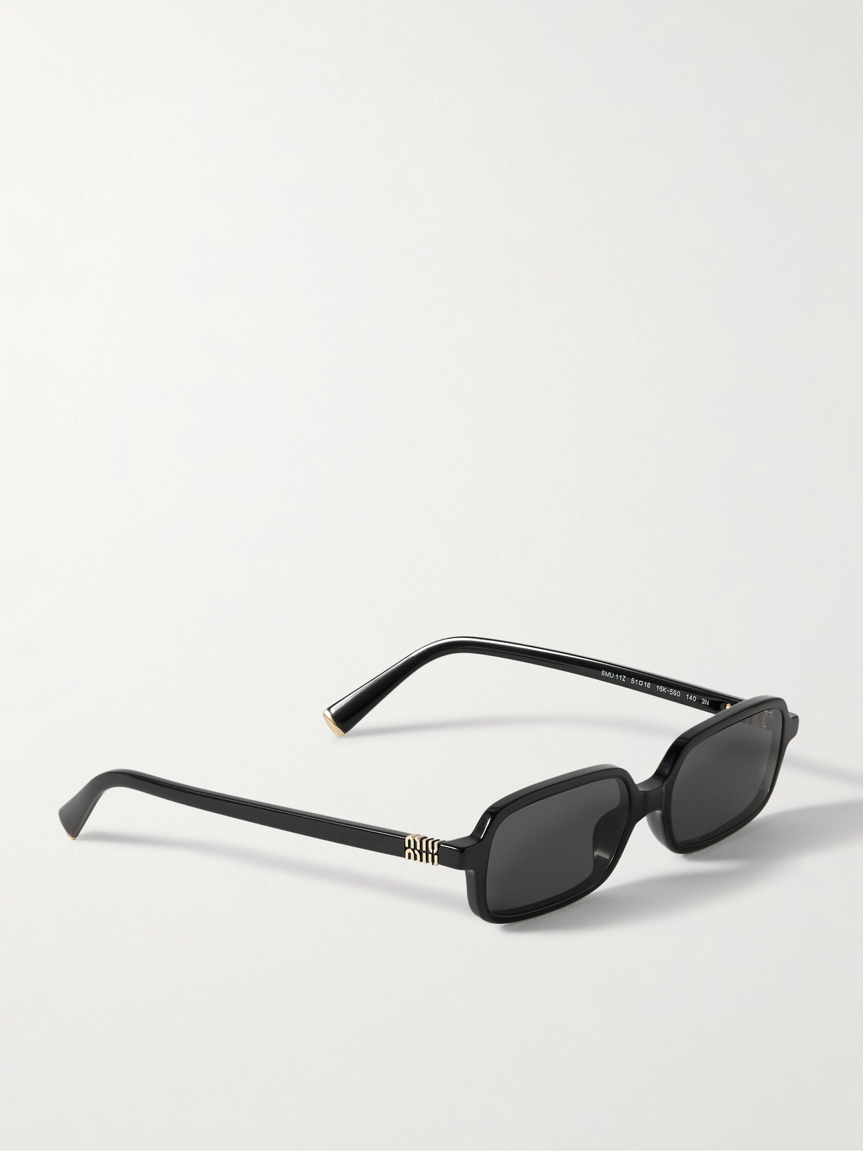 Miu Miu Rectangular-frame Acetate Sunglasses In Black