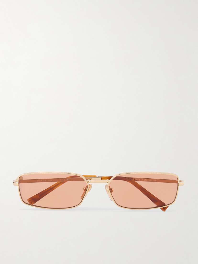 PRADA EYEWEAR Square-frame Gold-tone Sunglasses