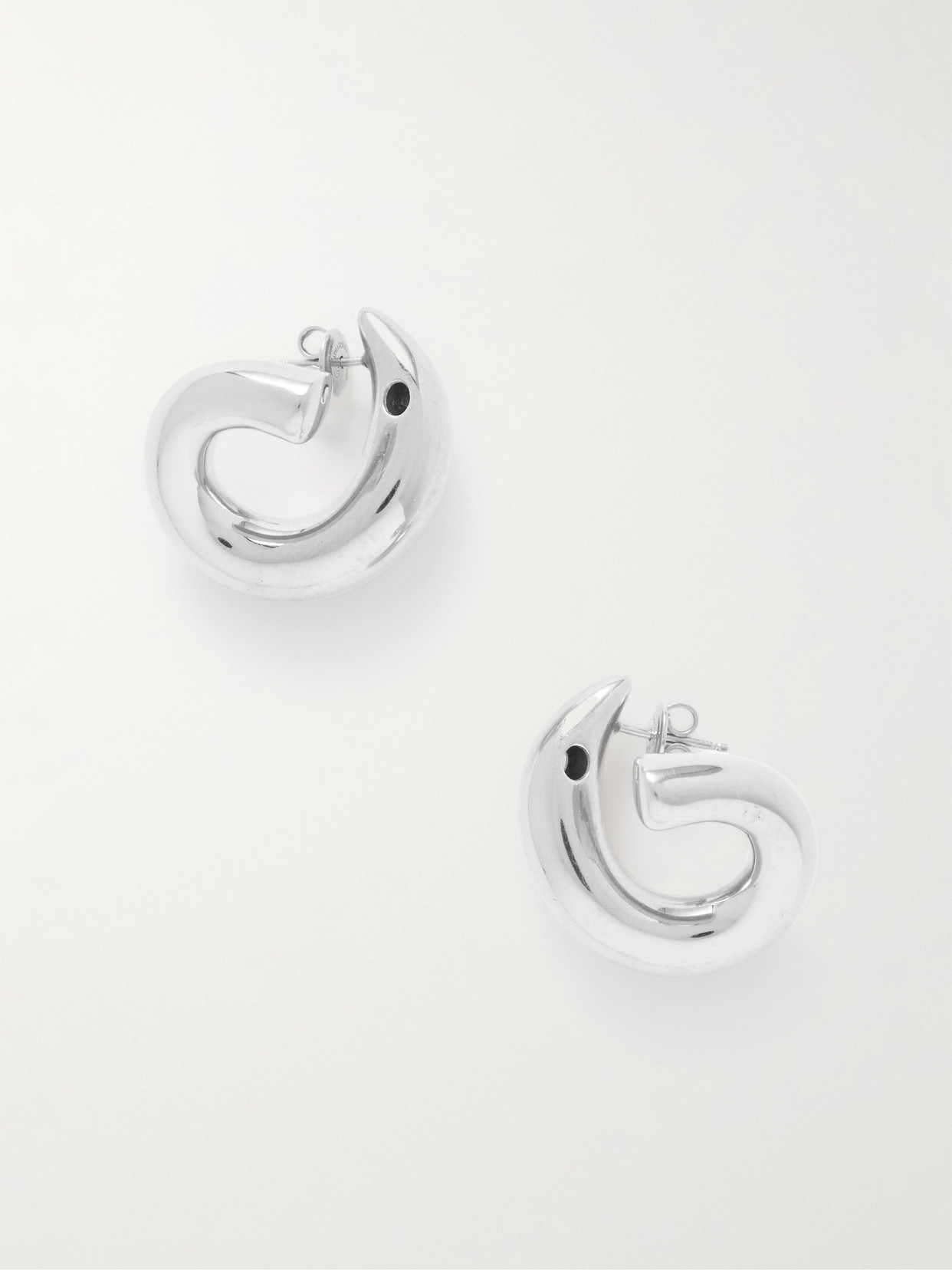Bottega Veneta Sardine Silver Earrings In Silver