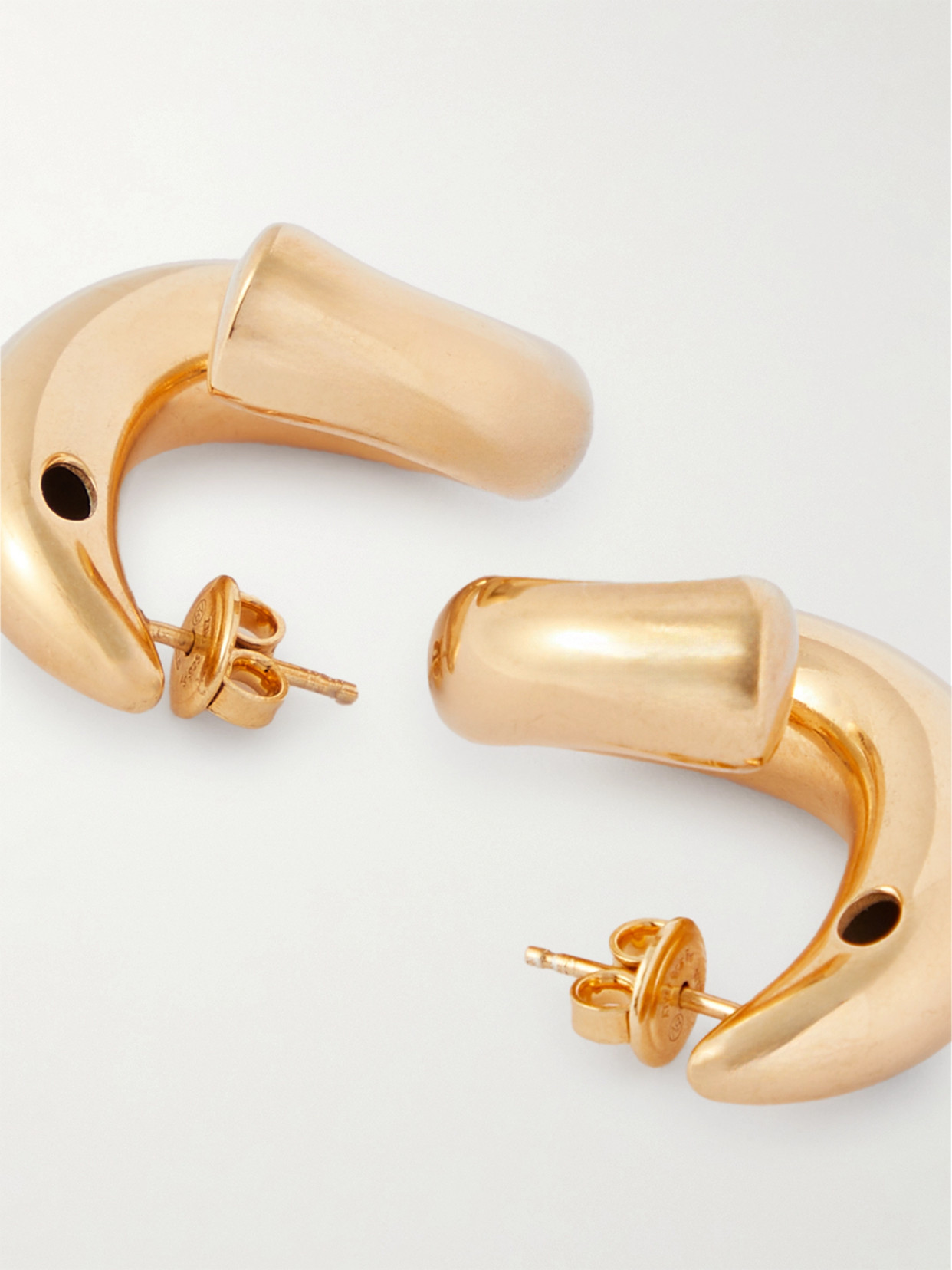 Bottega Veneta Sardine Gold-plated Earrings In Gold
