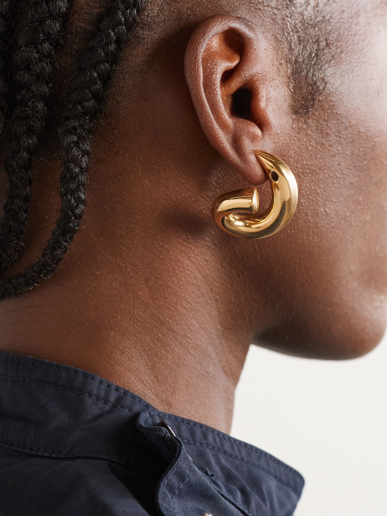Bottega Veneta Sardine Gold-plated Earrings In Gold