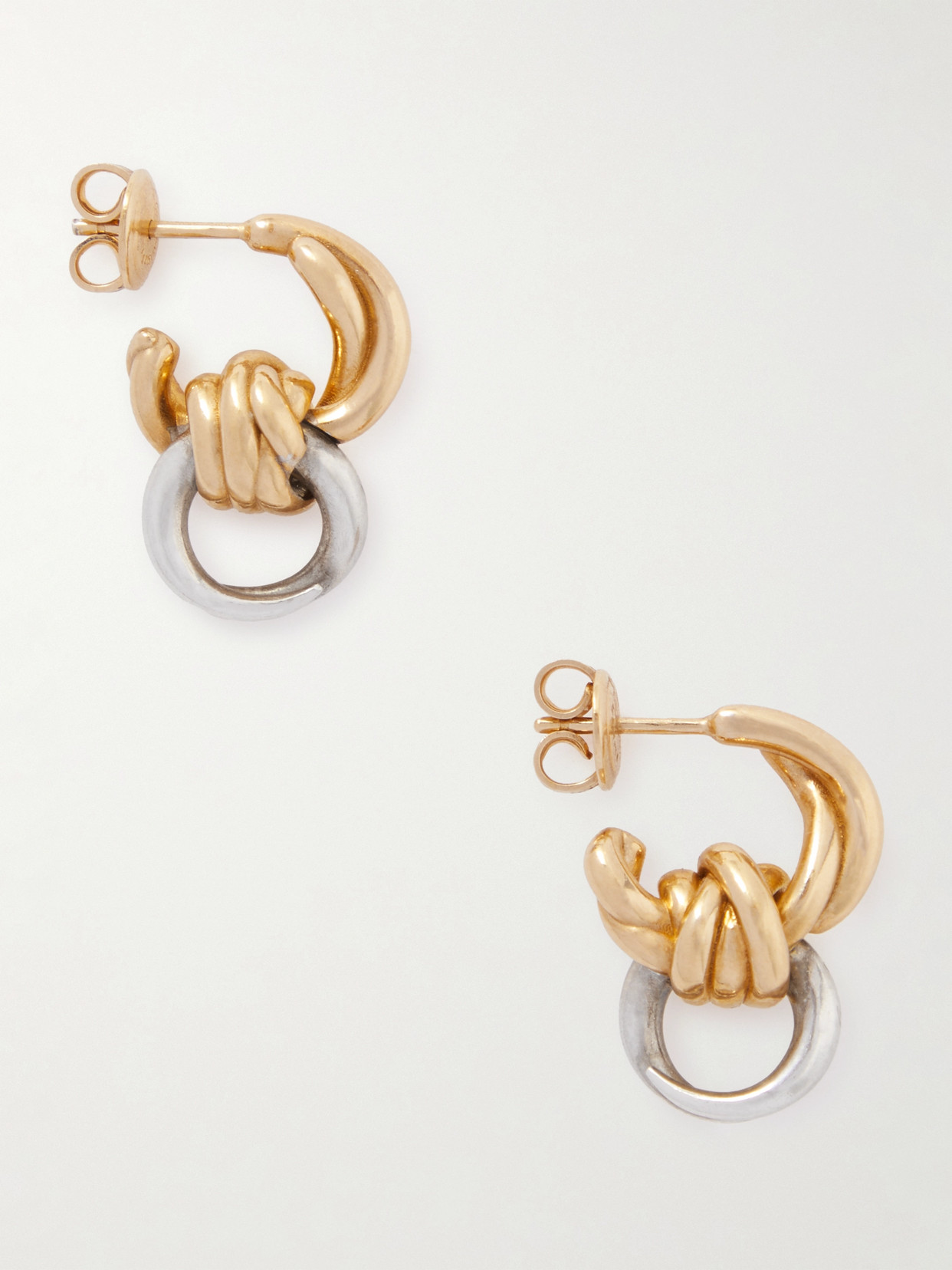 Bottega Veneta Gold-plated Silver Hoop Earrings