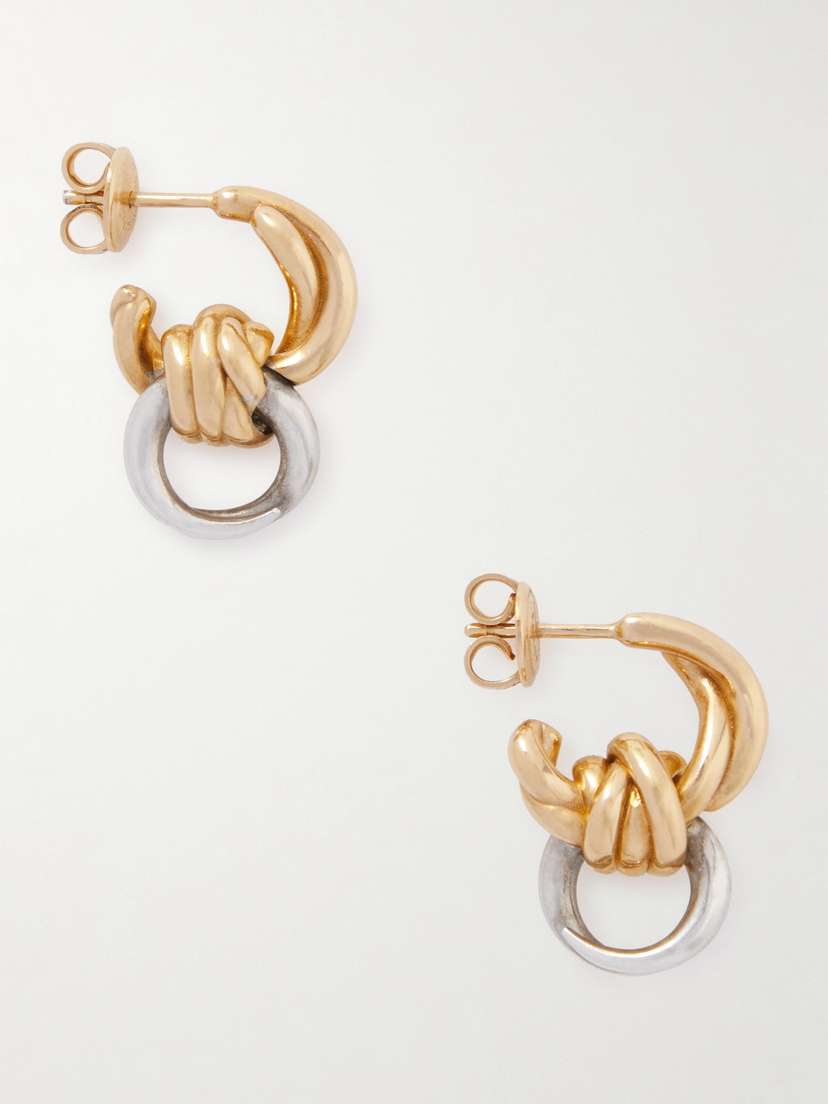 Bottega Veneta plated Silver Hoop Earrings