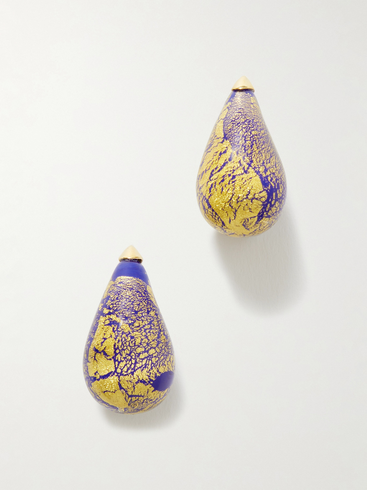 Bottega Veneta Resin And Gold-tone Earrings In Blue