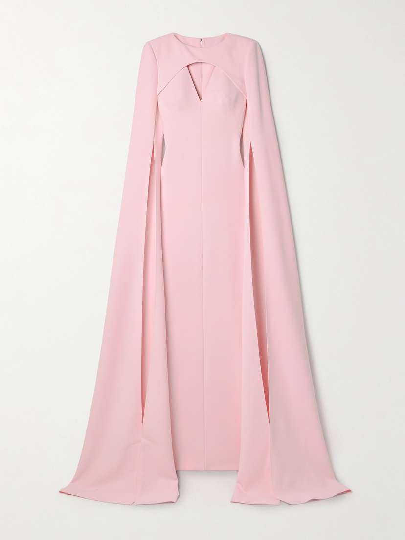 Safiyaa Sarita Cape-effect Cady Gown