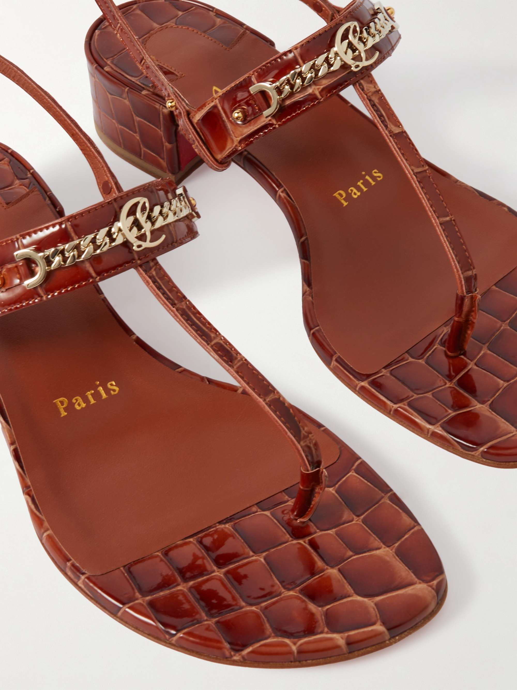 最大10%OFFクーポン CHRISTIAN patent croc-effect embellished MJ LOUBOUTIN キャンドル