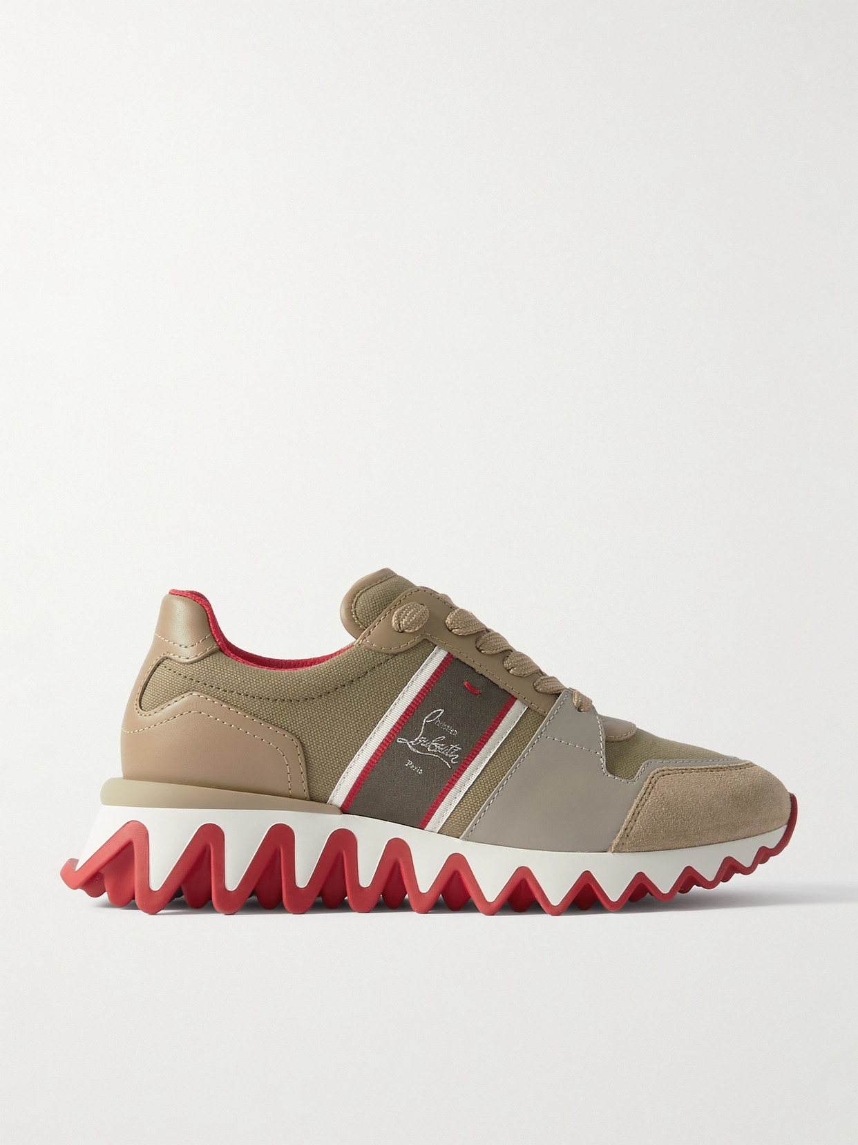 Christian Louboutin Nastroshark Donna Low Top Sneaker In Green