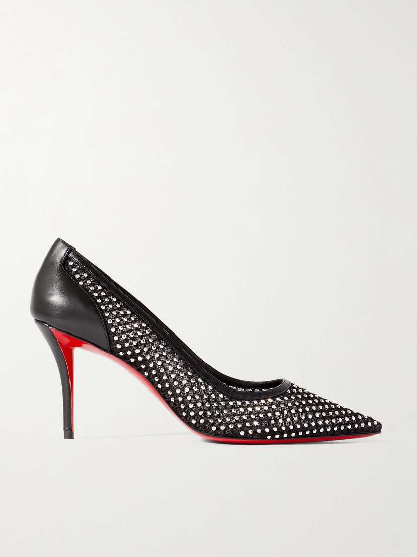 Christian Louboutin Apostropha 80 Crystal-embellished Mesh Pumps