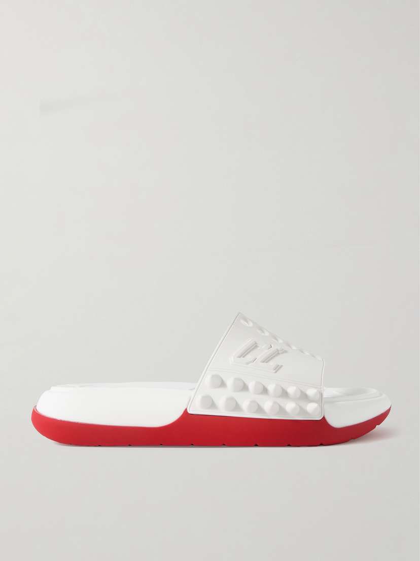 Christian Louboutin Take It Easy Donna Spiked Rubber Slides