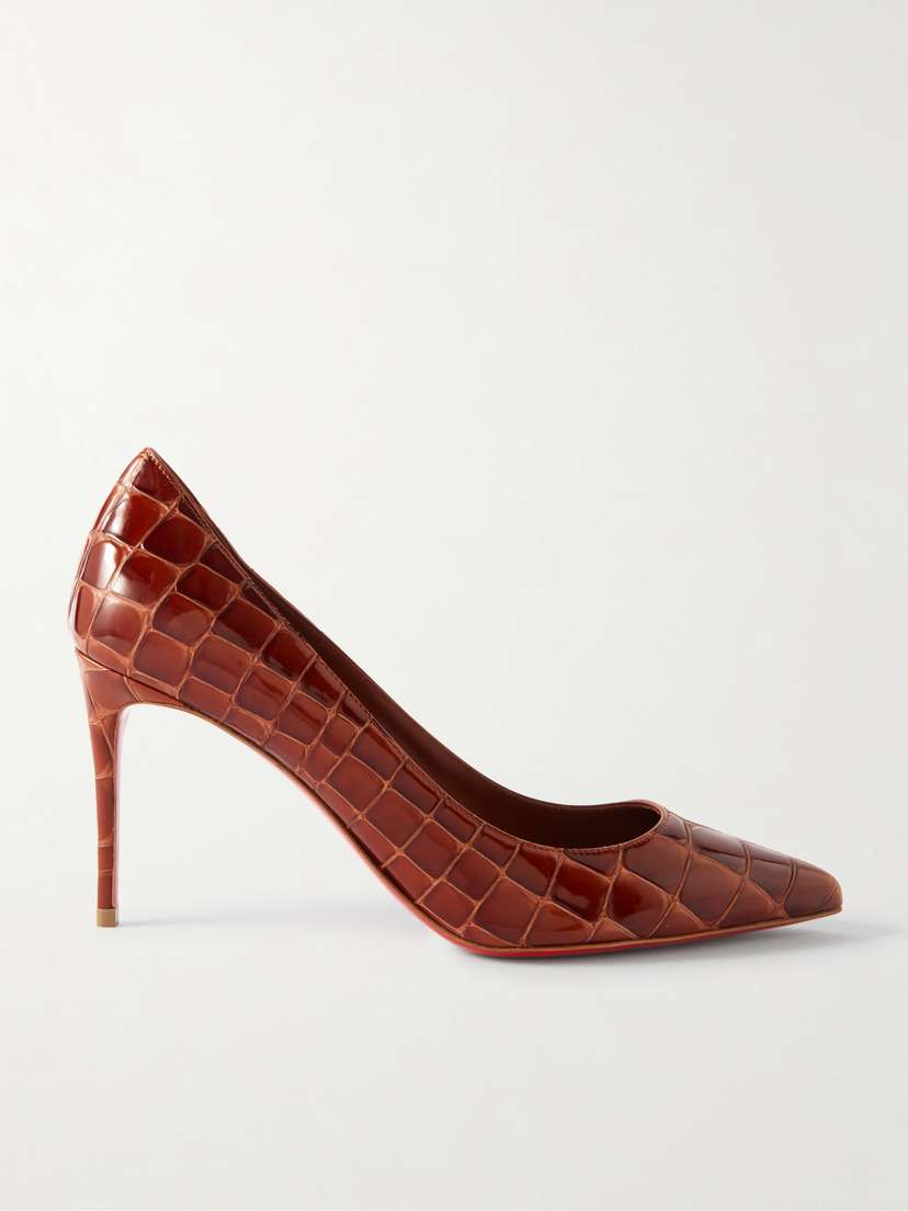 Christian Louboutin Croc-effect Patent-leather Pumps