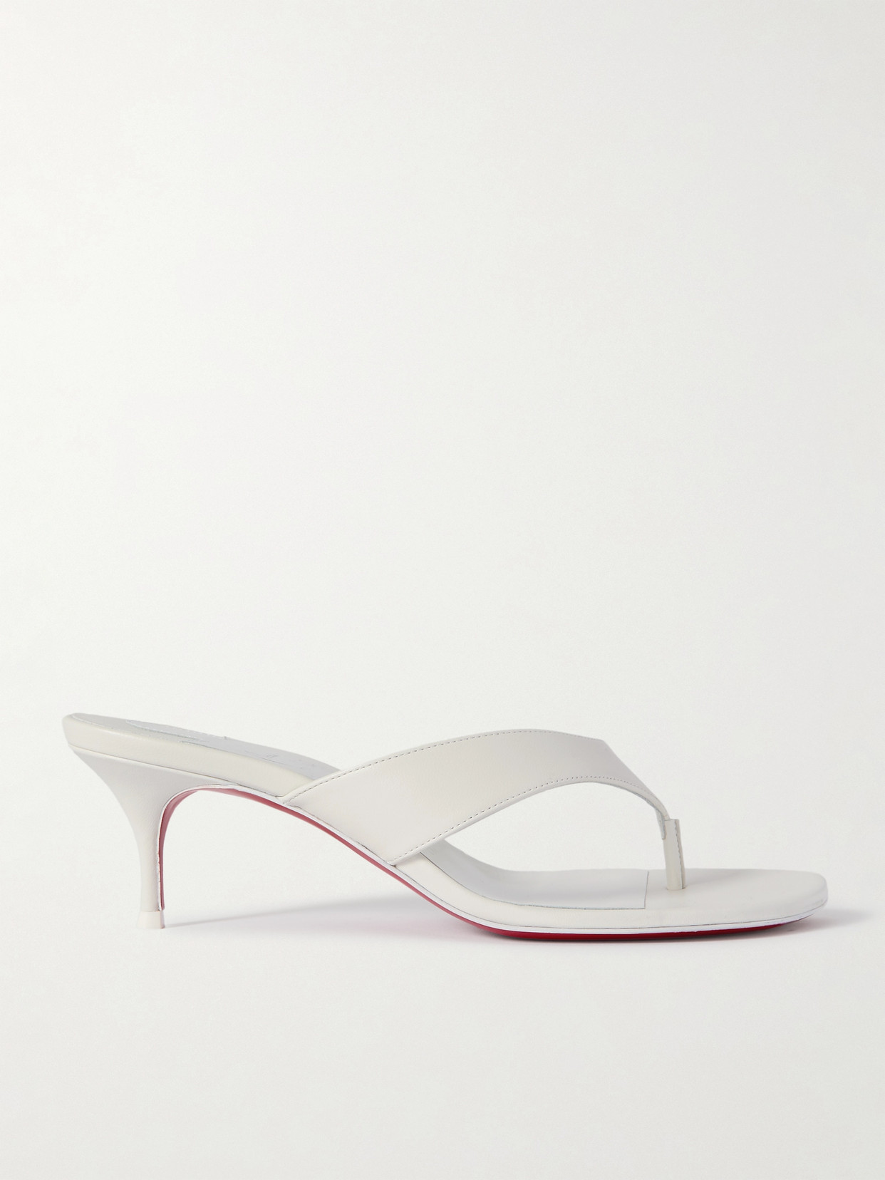 Christian Louboutin Raratonga 55 Leather Sandals In Weiss