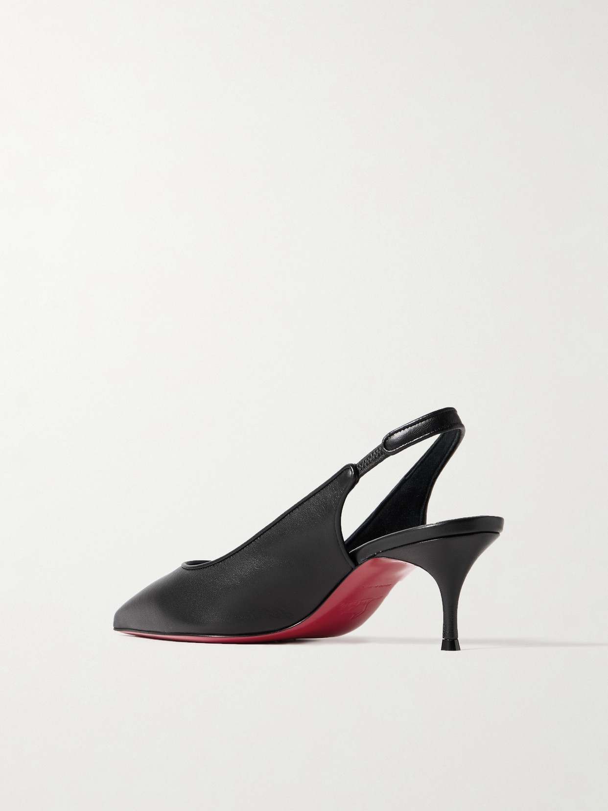 Shop Christian Louboutin Sporty Kate 45 Leather Slingback Pumps In Black