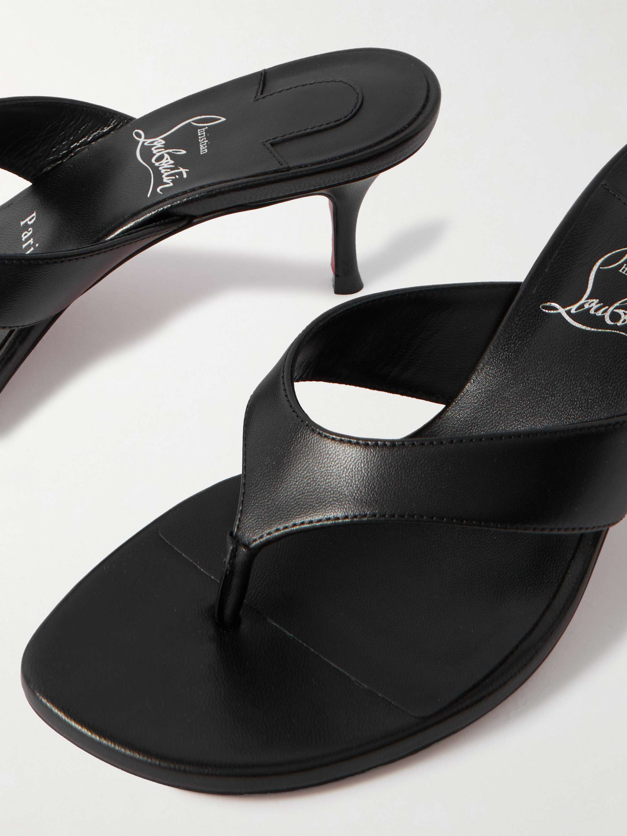 CHRISTIAN LOUBOUTIN Raratonga 55 leather sandals | NET-A-PORTER