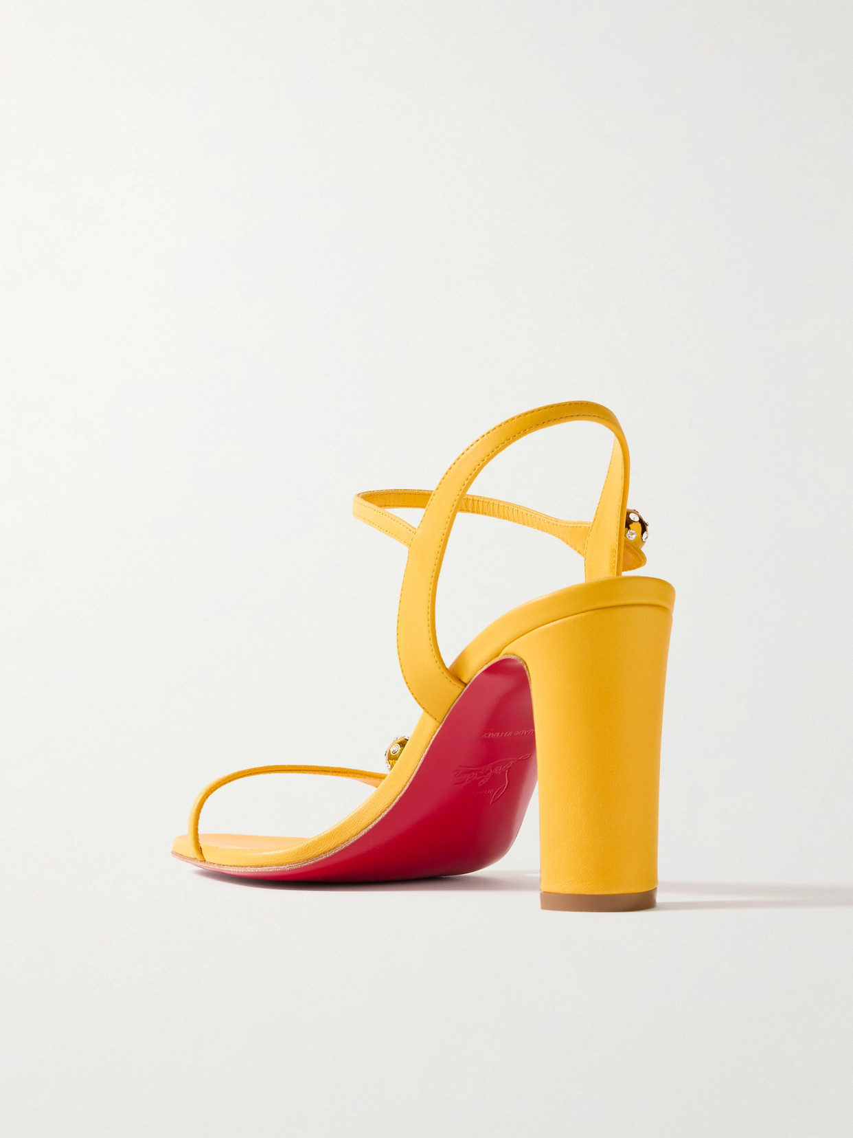 Christian Louboutin Womens Pollen Atmospheria 85 Leather Courts In Yellow